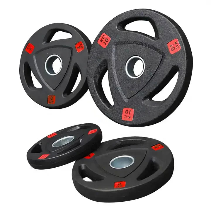 NJ Custom Logo High Strength Barbell Plate Home Rubber Cast Iron Gym 45lb Weight Plates Wholesale