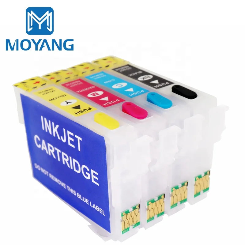 MoYang T1621-4 Refill Ink Cartridge for Epson WorkForce WF-2510WF/2520NF/2530WF/2540/2010W WF2510/2520 Printer Refillable Tan