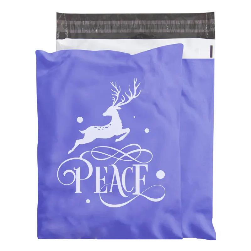 RONGWEN Custom Printed Christmas LOGO 20*35cm Eco-friendly Plastic Shipping Bag Poly Mailer Waterproof Mailing Bag For Packag