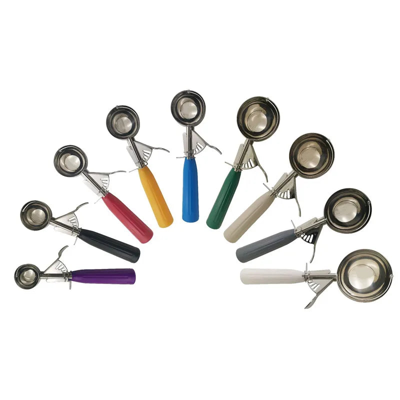 Premium Quality 304 Stainless Steel Eco-Friendly Multi-Color Portion Scoop Cookie/Food/Ice Cream Scoop with Trigger Release