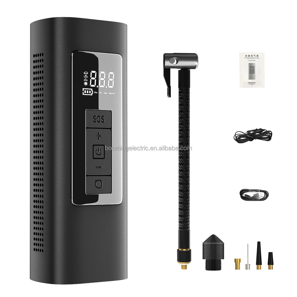 Wireless Inflator Pump for Automobiles Handheld Vehicle Inflator Pump Intelligent Digital Display