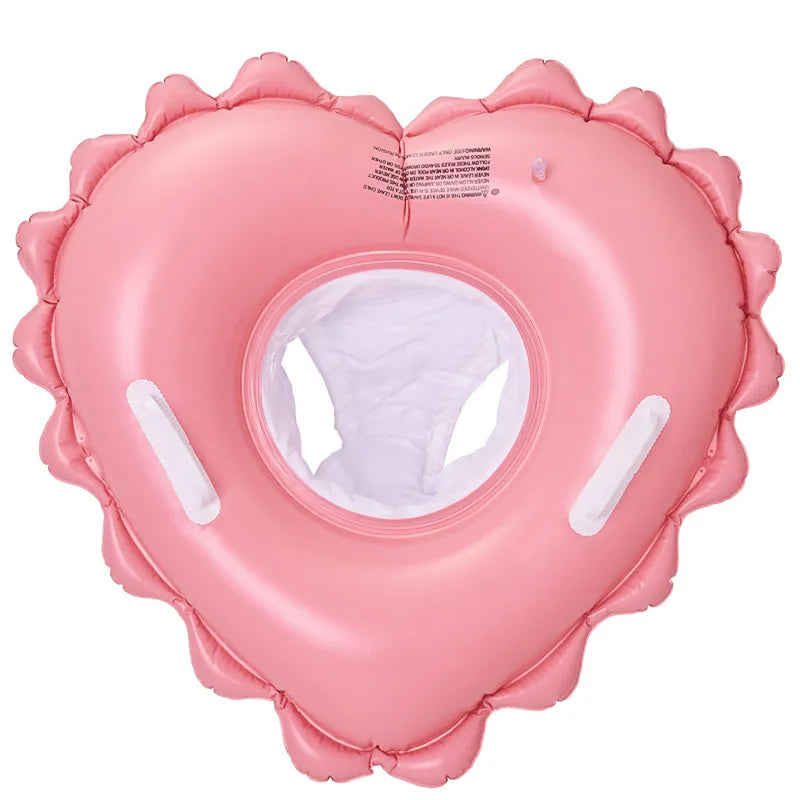 New Design Heart Shape Inflatable Seat Float with Handles for Kids Heart Shaped Inflatable Swim Float