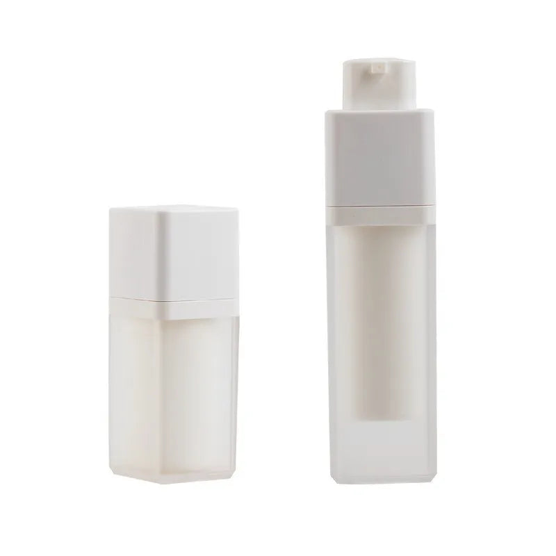 2024 New Luxury 15ml 30ml 50ml Empty Plastic Spray square Cosmetic Packaging Lotion Airless Pump Bottle for Cosmetic