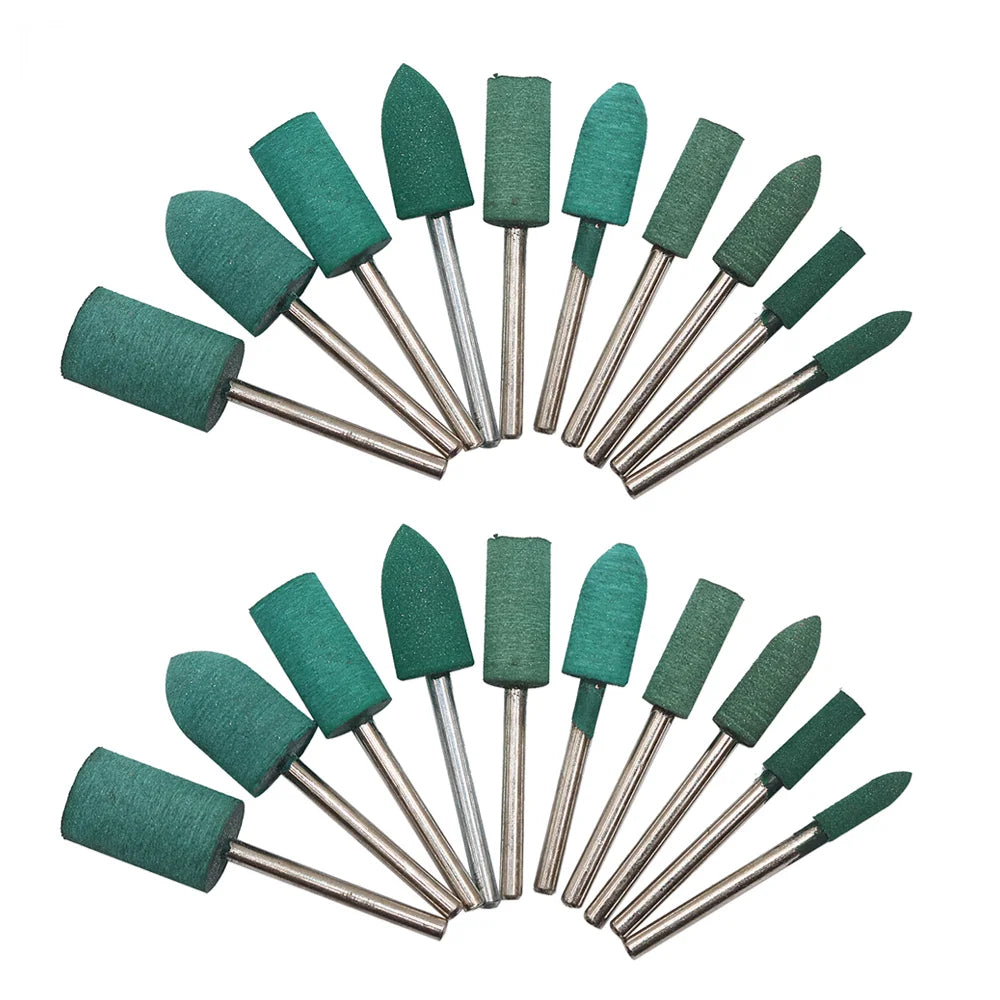 Cylinder Bullet Rubber Head Burr Wheel With 3mm (1/8 Inch) Shank for Dremel and Compatible Jewelry Tool Rotary Polishing Whee
