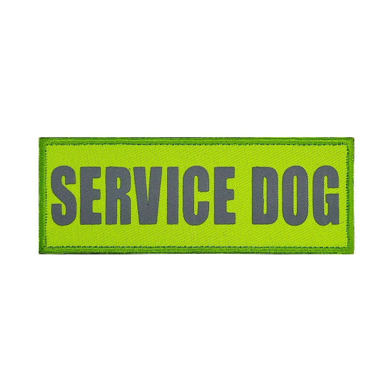 Reflective Embroidered Sequins Eco-Friendly Canvas Fabric Tactical Patches Resin Hooks Removable Use Harness Service Dog