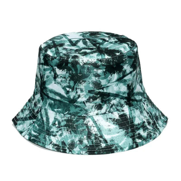 2026 Wholesale Hawaiian Custom Unisex Hip Hop Cotton Fisherman Printed Outdoor Beach Use Bucket Hat