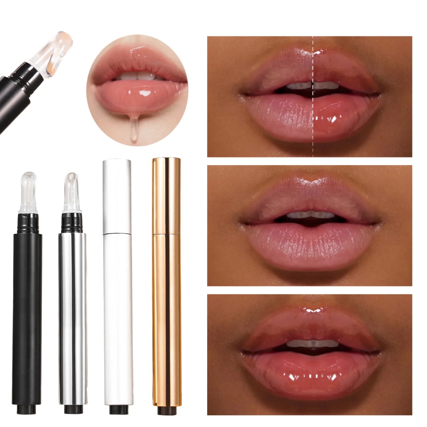 Wholesale Lip Plumper Volumizer Vegan Hyaluronic Lip Gloss Plumper Private Label