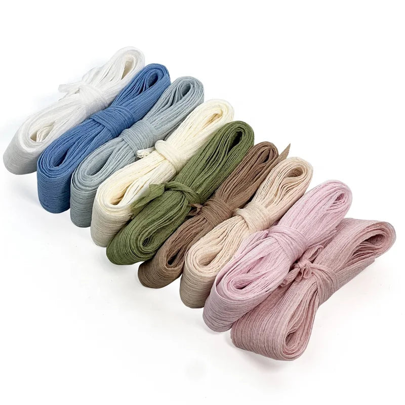 3 Inch Customized Chiffon Ribbon Frill Silk-Like Gift Wrinkle Chiffon Ribbon for Flower Wrapping