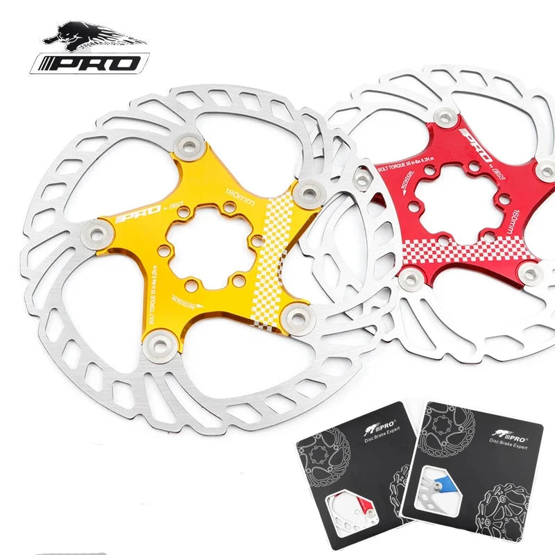 IIIPRO Bicycle Quick Cooling Floating Rotors 140/160/180/203mm MTB Disc Brakes Rotor Hydraulic Brakes Rotors for Mountain Bik