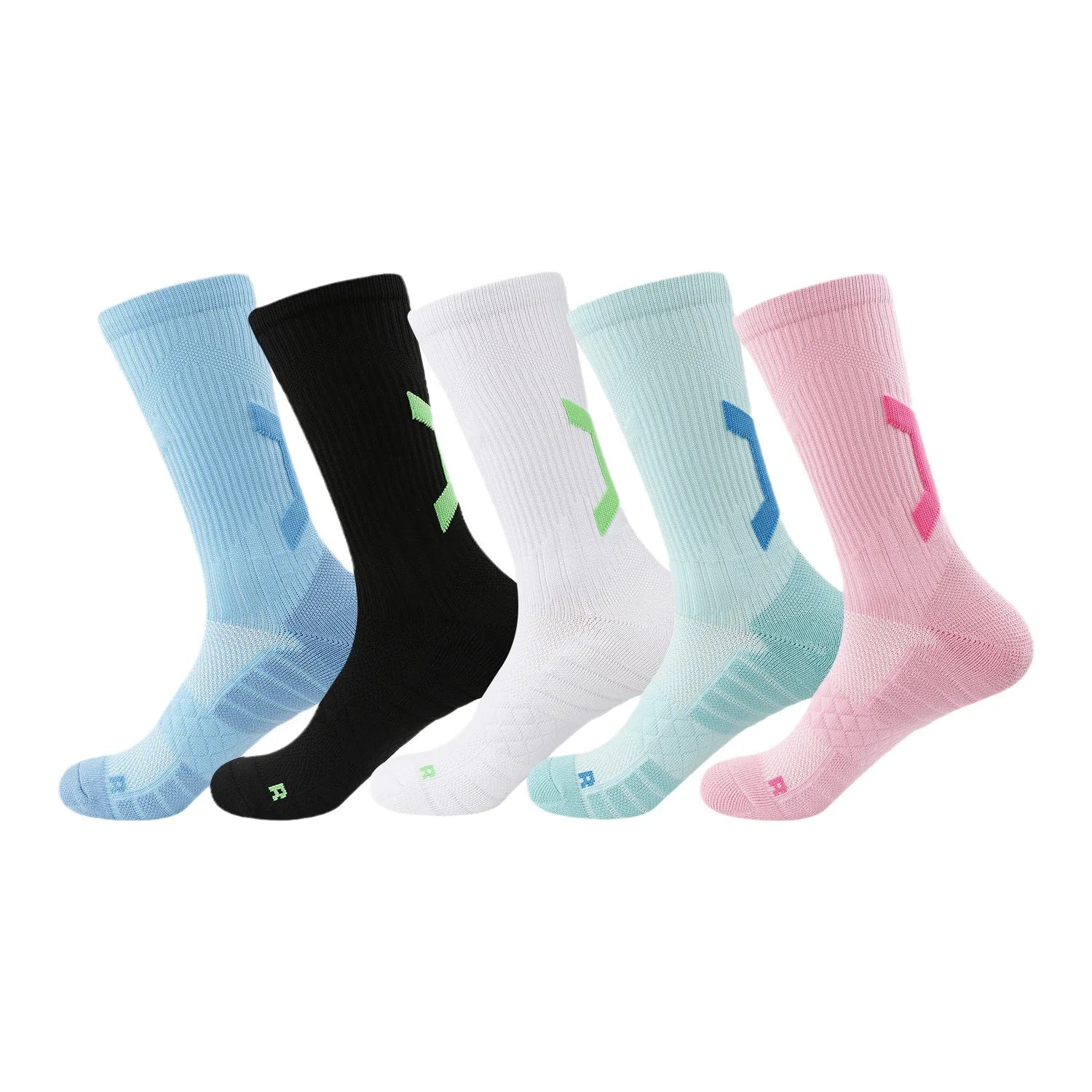 Best Selling Breathable Football Adult Crew 100%Polyester Performance Soccer Athletic Running Non-Slip Socks