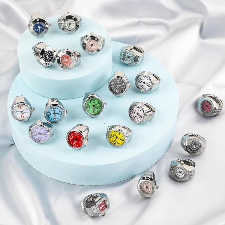European American 2025 Cross-border New Fashion Ring Creative Personality Luxury Ring Simple Versatile Watch Rings