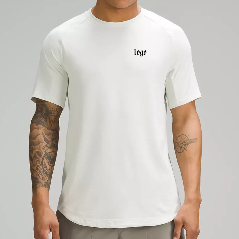 180g 7900 Slim Fit Sports Men's T-Shirt Wholesale Cotton Men Short Sleeve Man T Shirt Gym Fitness