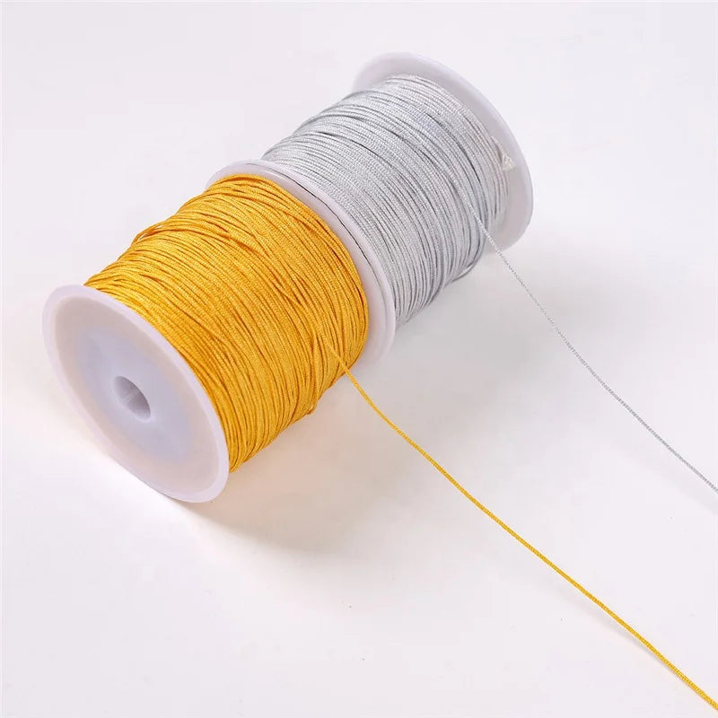 Korean Silk Thread 1.0mm Nylon Thread Bracelet Making 50g/roll Rat Tail Rope