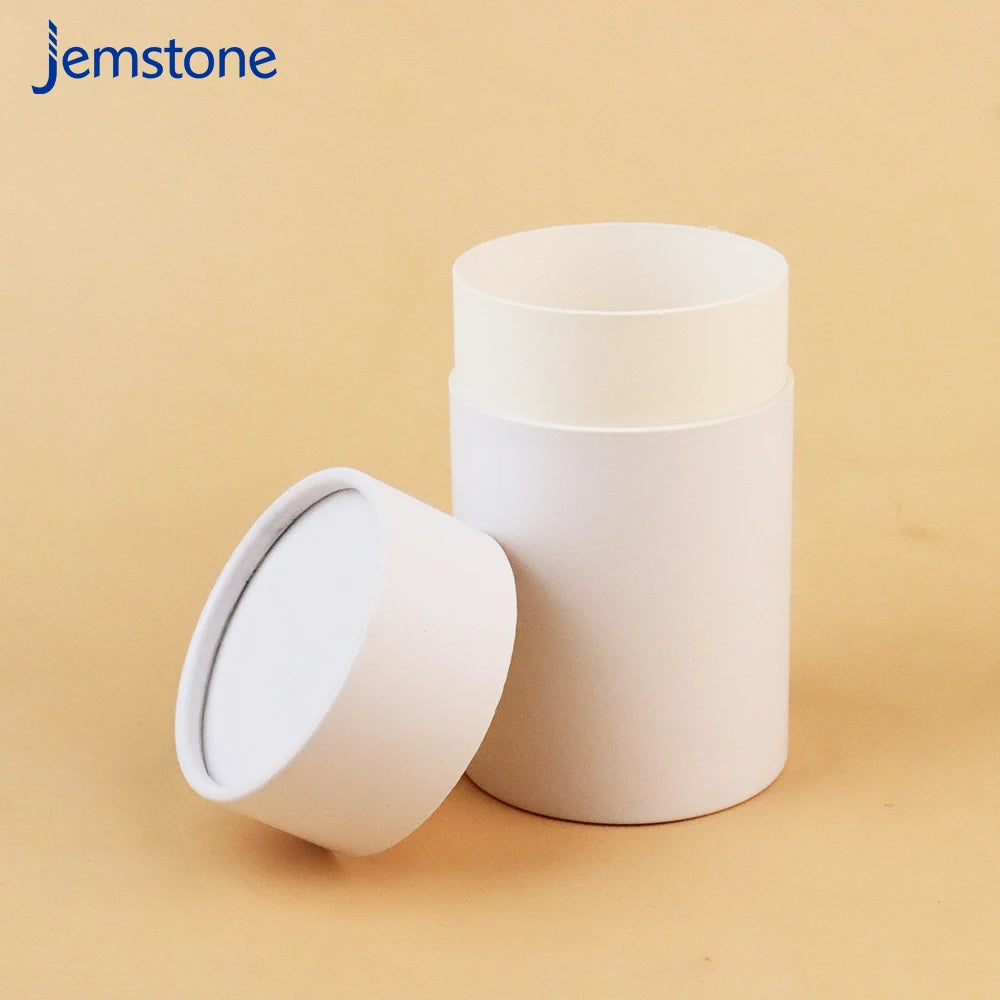 Wholesale Small Cosmetic Packaging Cylindrical White Kraft Paper Tube Biodegradable Fast Shipping Round Paper Tube Packaging