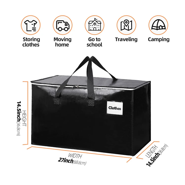 Travel Large Capacity Clothes Storage Bag Foldable Heavy Duty Quilt Organizing Bag for Household Back to School Season