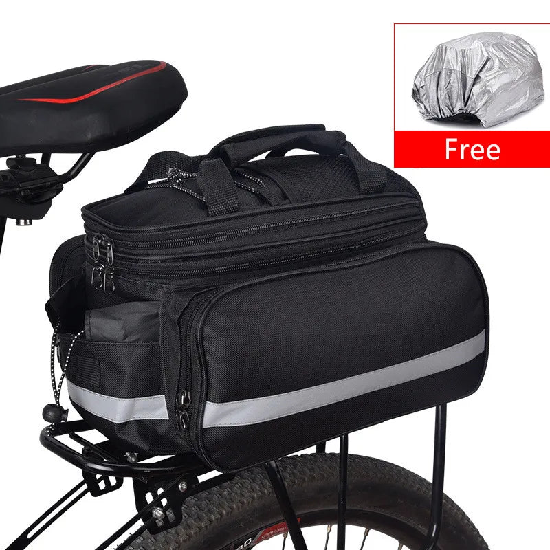 Large Capacity 27L Bicycle Panniers Waterproof Rear Trunk Bag with Bicycle Rack