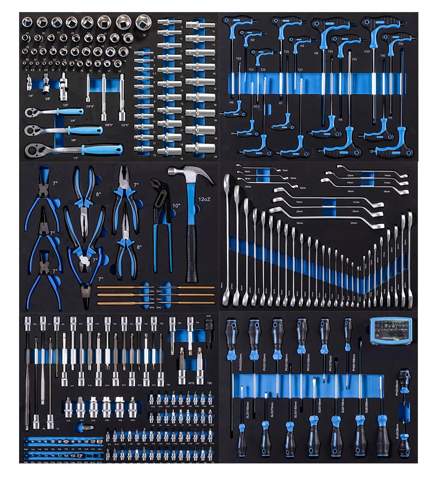 360 Pcs Auto Repair CRV Tools Sets for Toolbox Car Workshop Hand Tools Box Wrench Tools Sets Carton Packing Cabinet 1 Set CN;