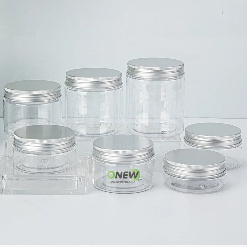Body Lotion Packaging clear Plastic Pet Jar Private Label Moisturizer Shea Body Butter Jar Body Scrub Jar