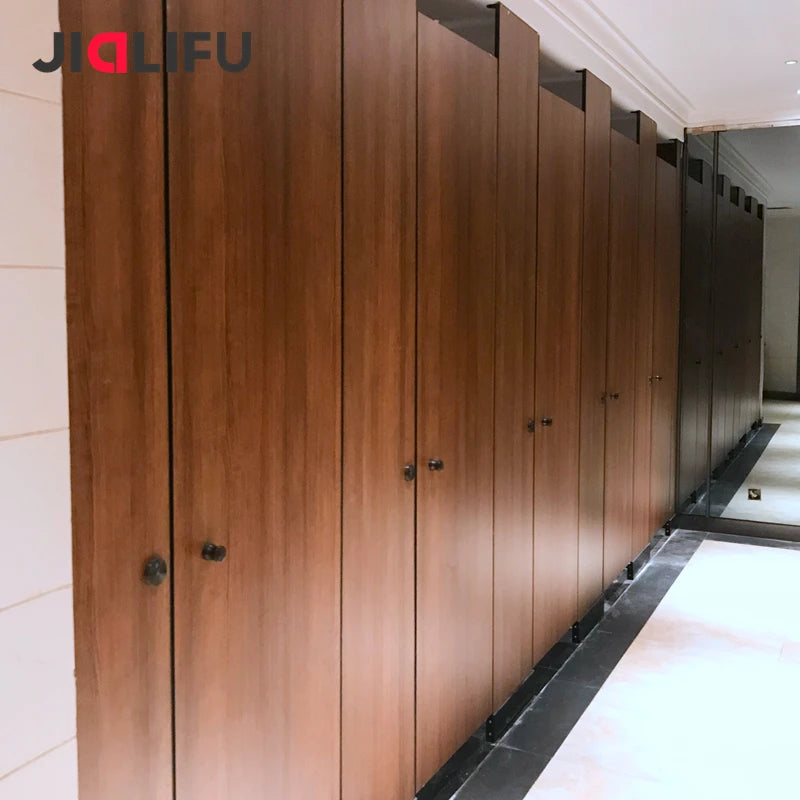 JIALIFU Modern Design Waterproof HPL Honeycomb Board in Wood Color Toilet Partition System