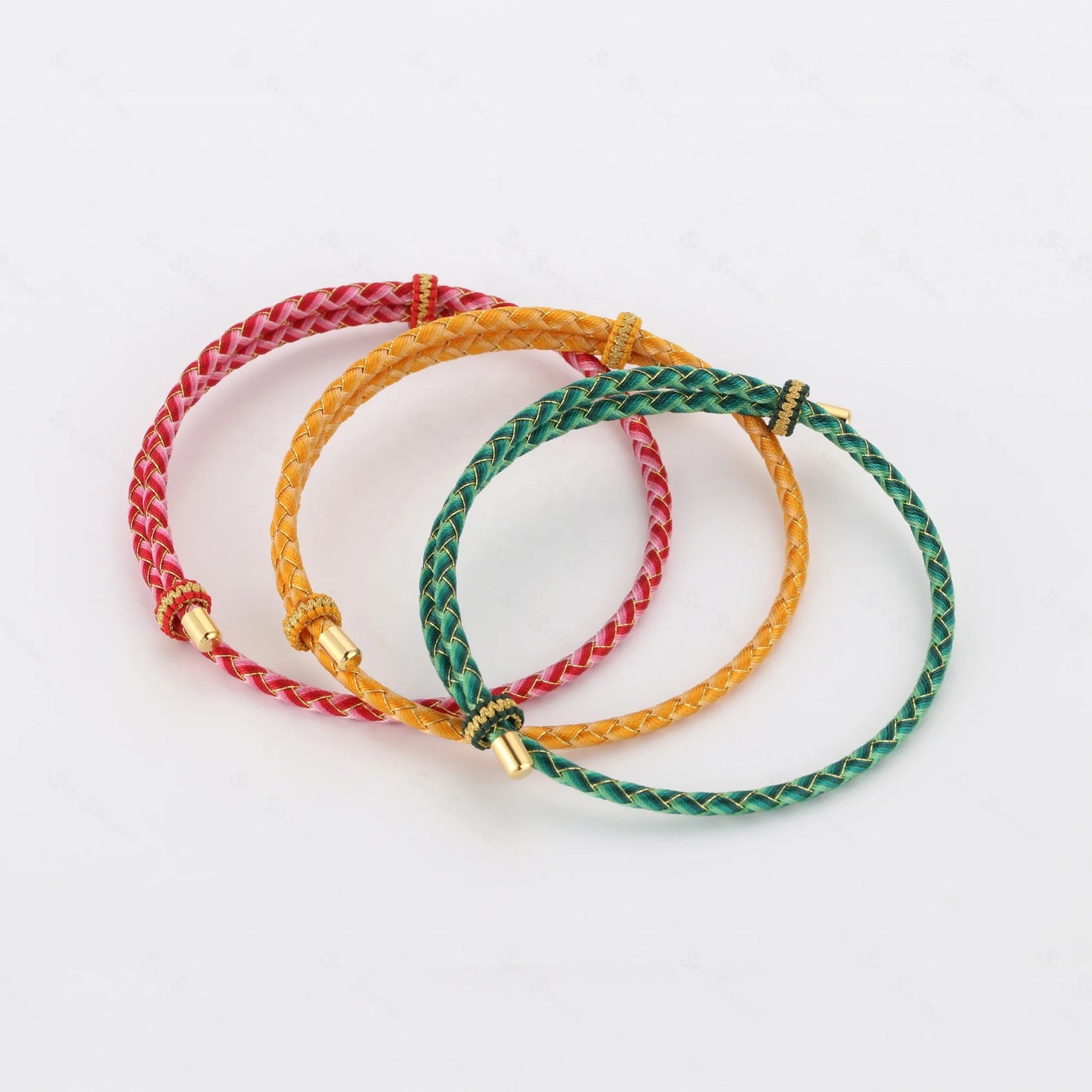 SKY 3mm Adjustable Bracelet Braided Rope Dragon Scale Bracelet Handmade Friendship Lucky for Women Men