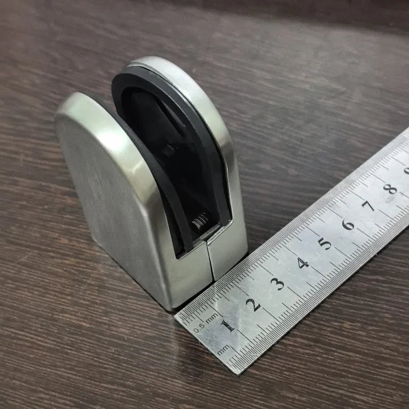 Fit Glass 16-18mm 304 Stainless Steel Satin Brushed Finished Flat Glass Clamp Holder