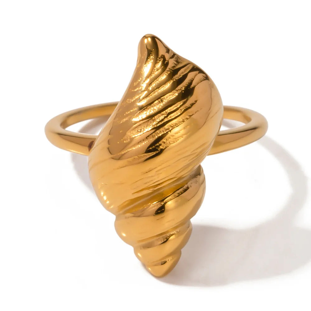 2025 New Popularity 18K Gold Plated Stainless Steel Adjustable Rings Stainless Steel Rings Chunky Rings for Women