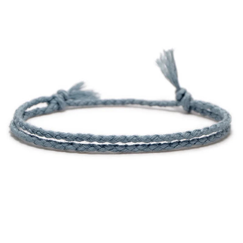 INS Style Fashion Jewelry Bracelets Antique Cotton and Linen Hand Woven Bracelets for Girls