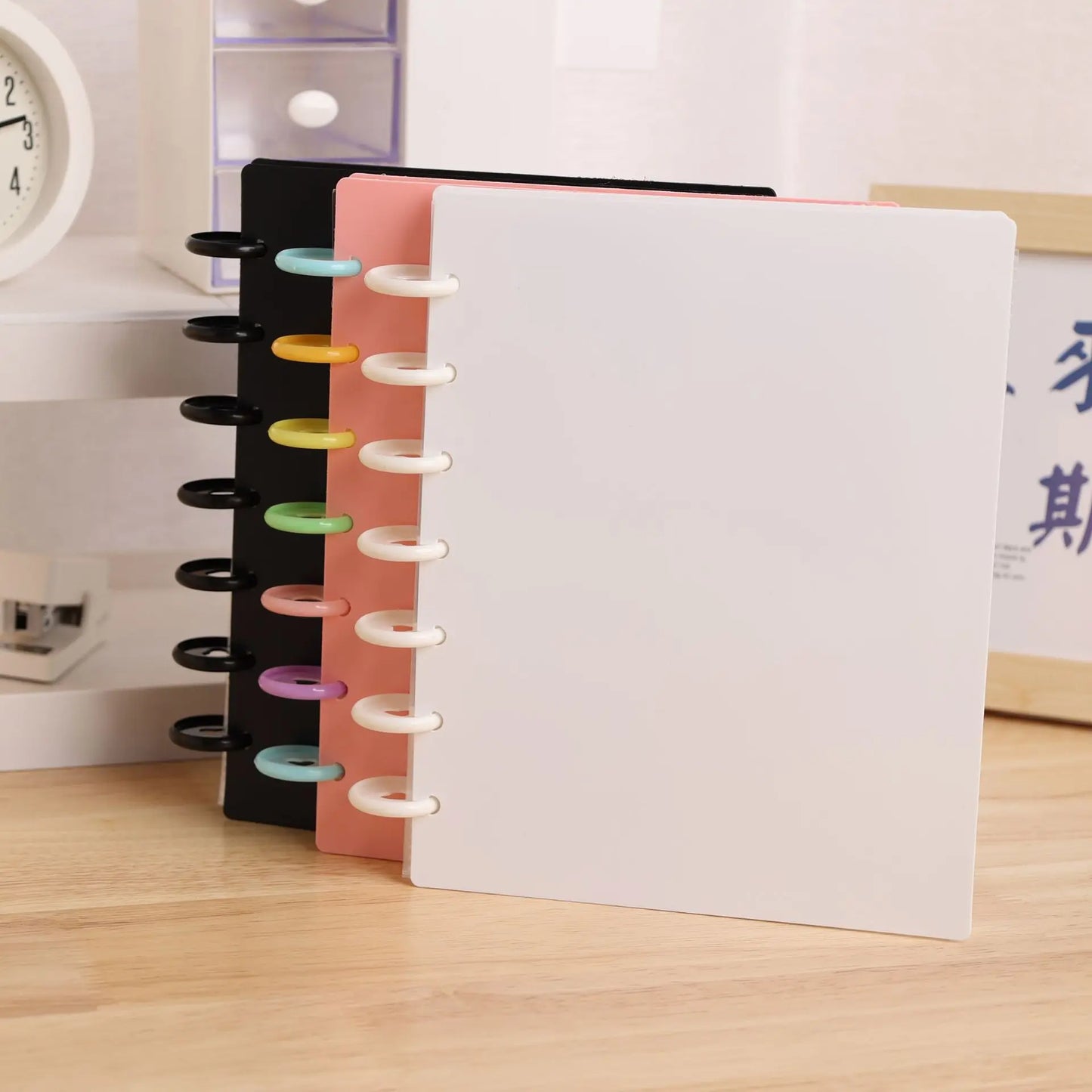 Colorful A5 Simple Binder 3-Inch Photo Album Scrapbook Card Binder with PP and PVC Cover Loose-leaf Collect Book