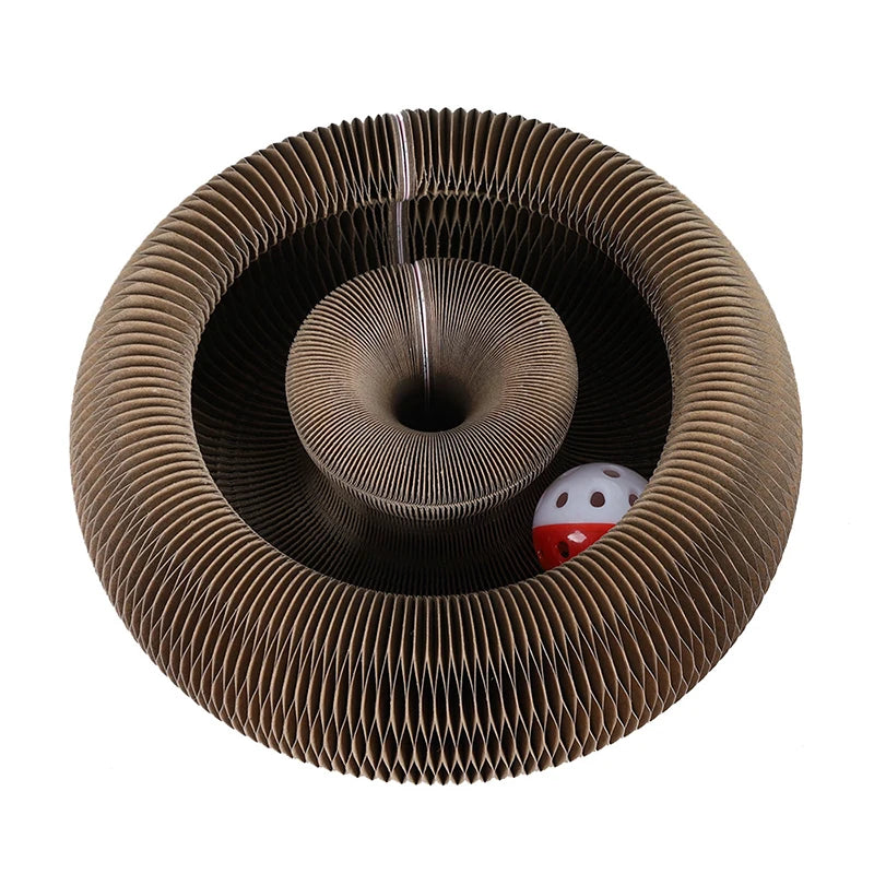 Magic Organ Cat Scratching Post with Bell Collapsible Practical Healthy Eco-Friendly Bell Cat Toy