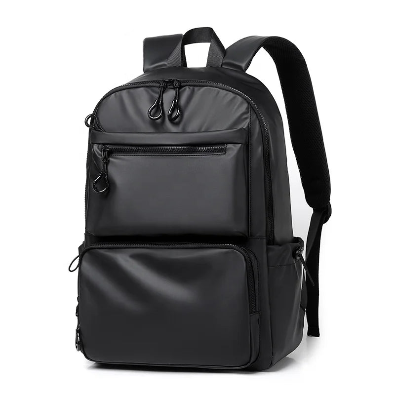 Men's Large Capacity Waterproof Casual Travel Backpack Softback Laptop and School Bag with Zipper Closure Polyester Lining