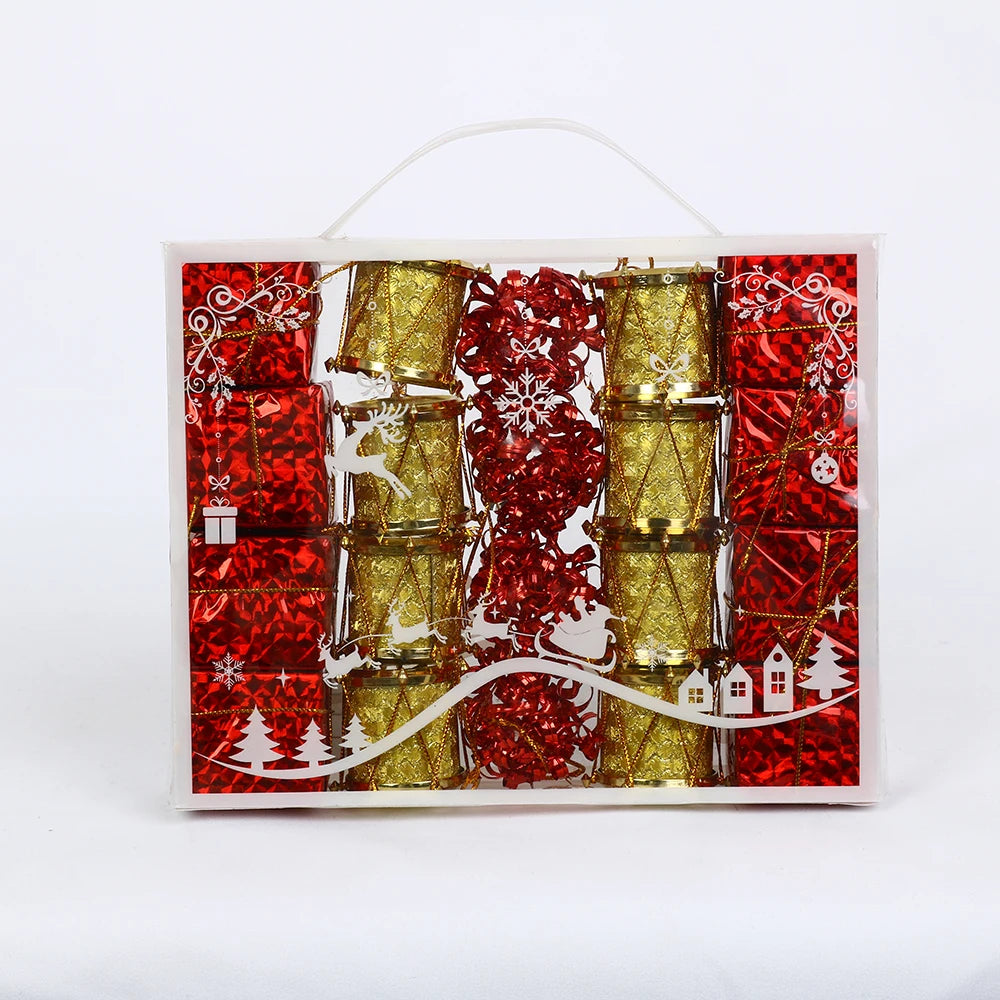 Plastic Foam Bronze Drums Spring Christmas Ball Tree Ornaments Christmas Foam Ball Custom Ball Set