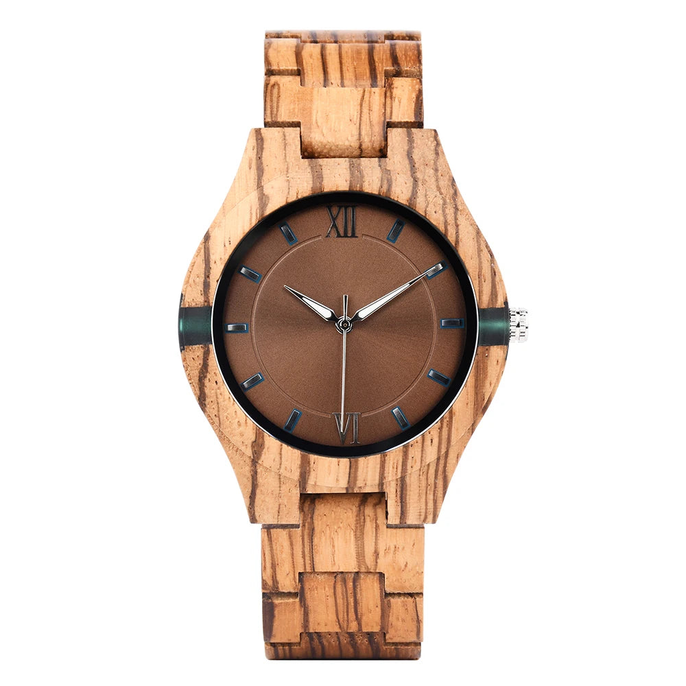 New Arrival Display Fashion Style Low Price Wholesale Antique Wooden Band Resin Watch Miyota Quartz Pointer for Men and Women