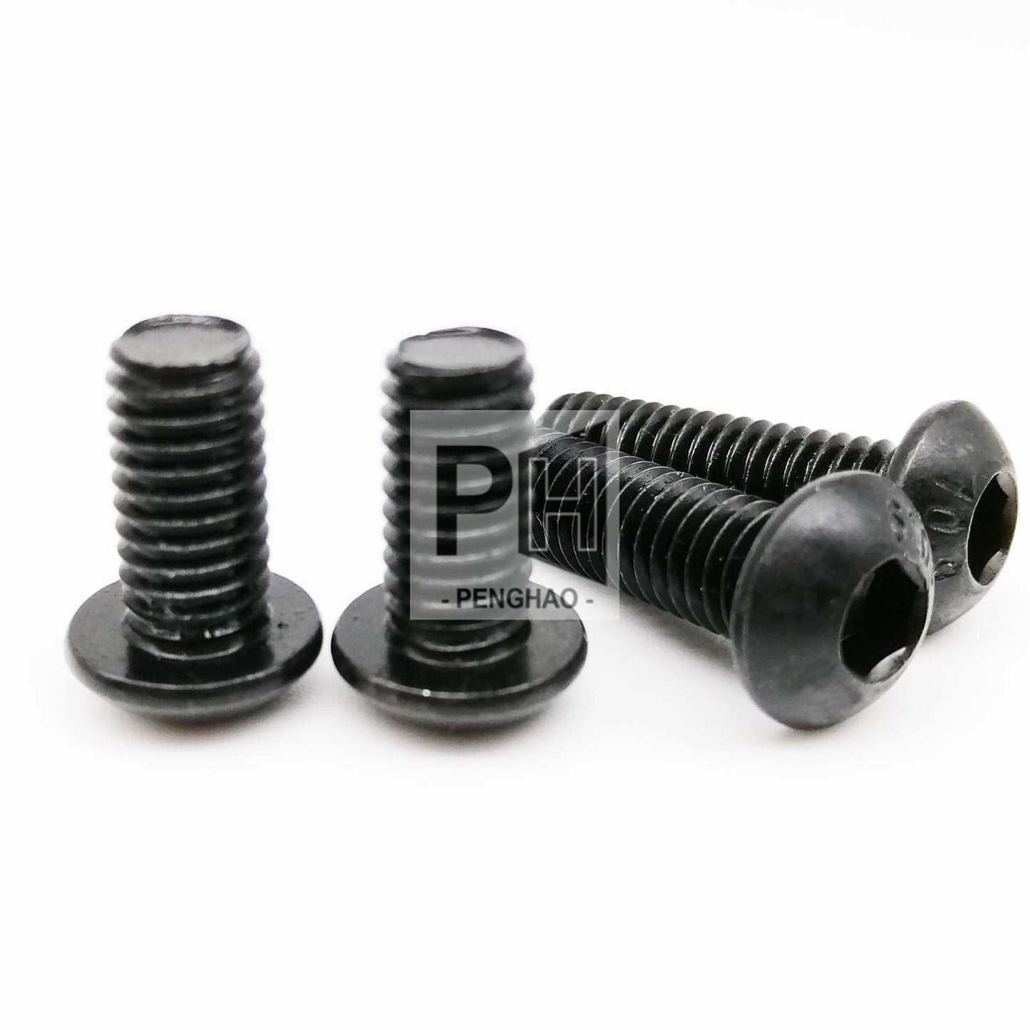 OEM ISO7380 M2 M2.5 M3 M4 M5 M6 Round Black Oxidation 10.9 Grade Hex Screws Hexagon Screw Cap Socket Button Head Allen Bolt