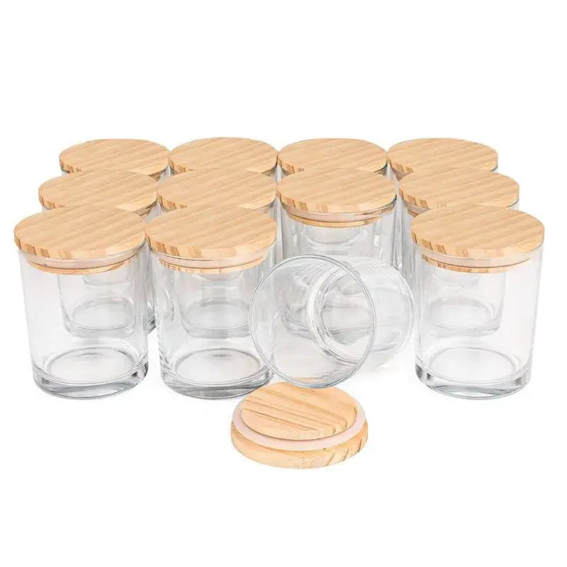 Classic 315ml Empty Clear Thick Cups Small Wall Candle Containers for Home Decoration