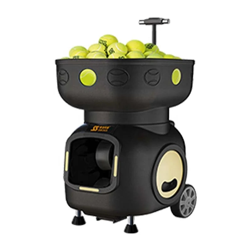 Portable Professional Tennis Ball Launcher with APP Remote Control 120-Ball Capacity Lightweight for Home & Outdoor Training