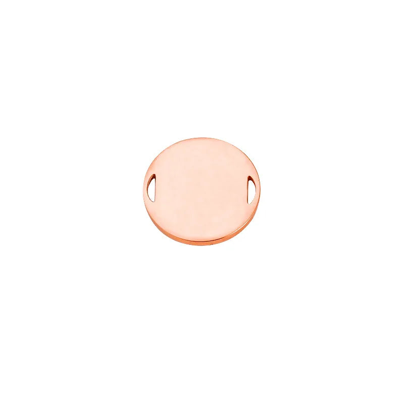 Factory Customization Personalized Mirror Polished New Pattern Stainless Steel Square Round Connector Bracelet Charms