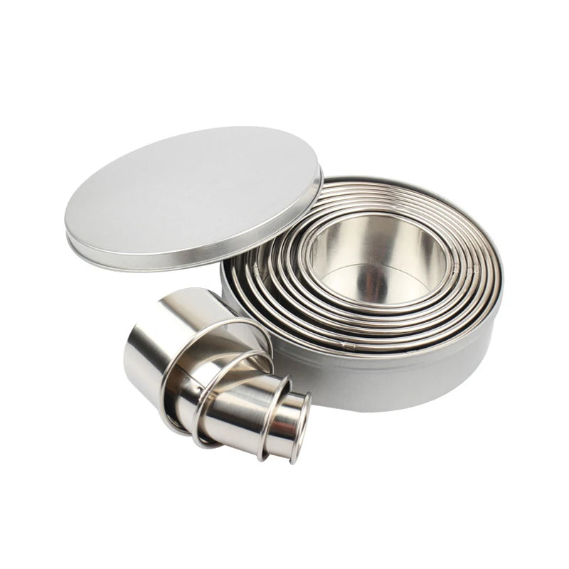 Round Cookie Cutters 12pcs  Stainless Steel Round Cookie Cutters Biscuit Cutters for Baking Cooking