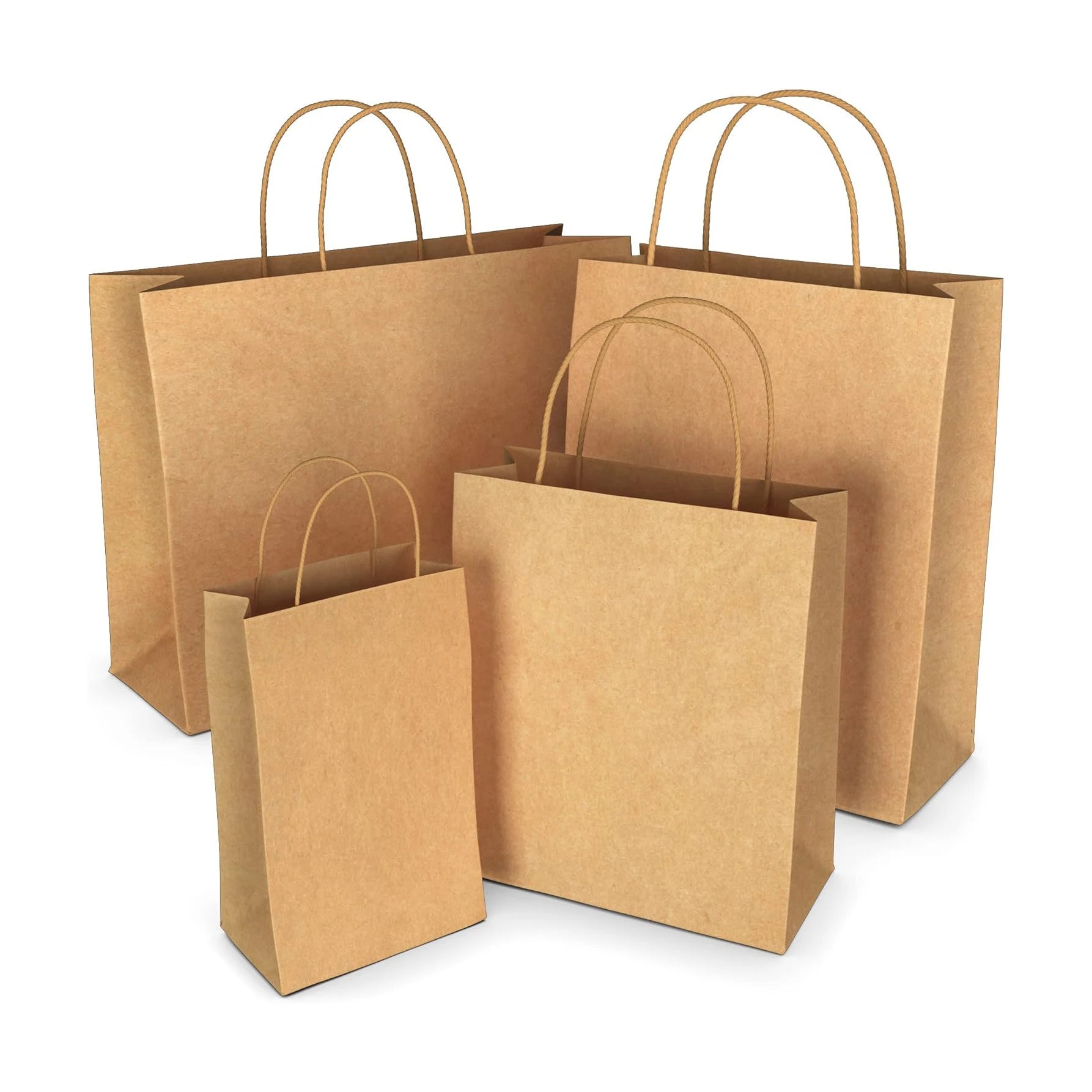 Small Business Low Price Bread Food Chicken Takeaway Burger Lunch Beverage Coffee Brown Gift Craft 12*10*22  Paper Bag Packag
