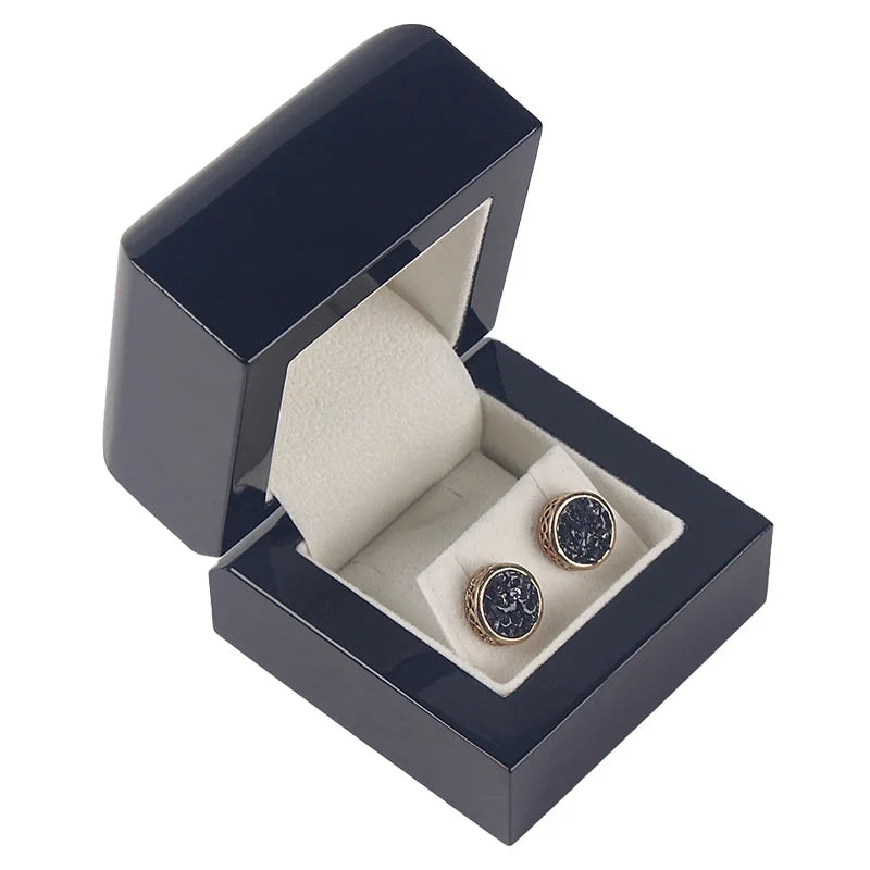 Luxury Wedding Gift Earring Black Box Wooden Luxury Gift Earring Jewelry Package Box