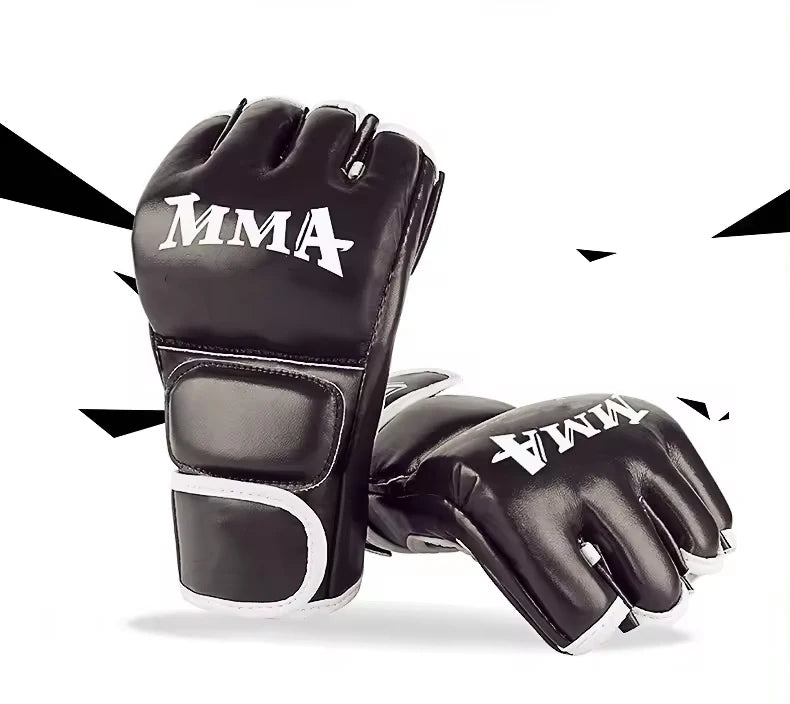 Factory OEM Customized Professional MMA & UFC Gloves Half Finger Outdoor Martial Arts Gloves PU Material