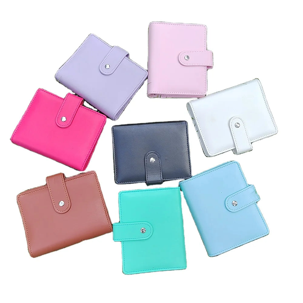 New Arrivals A7 Binder Wallet Mini 6 Ring Binder Notebook Leather Budget Binder Set with Budget Sheets and Zipper Bag