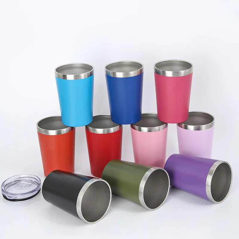 New Arrival 12OZ Tumbler Double Wall Stainless Steel 360ML Vaccum Coffee Tumbler Bingba Cup With Lid