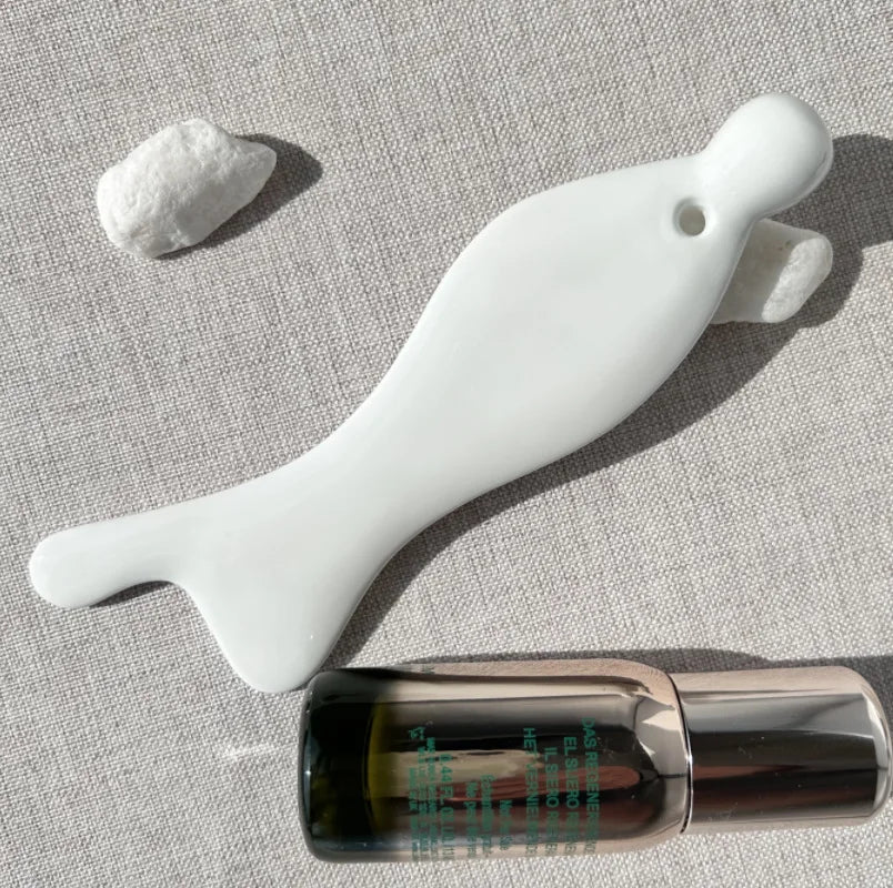 2026 Multi Gua Sha Comb Ceramic Body Scraping Tool Customize Guasha Fish Shape Ceramic Gua Sha Whole Body Muscle Relaxing