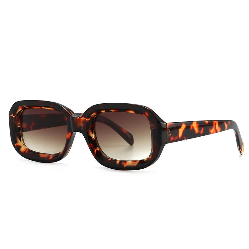 STORY CC86113 Competitive Price Luxury Sun Glasses Women Rectangle Eyewear Leopard Square Small Frame Vintage Sunglasses