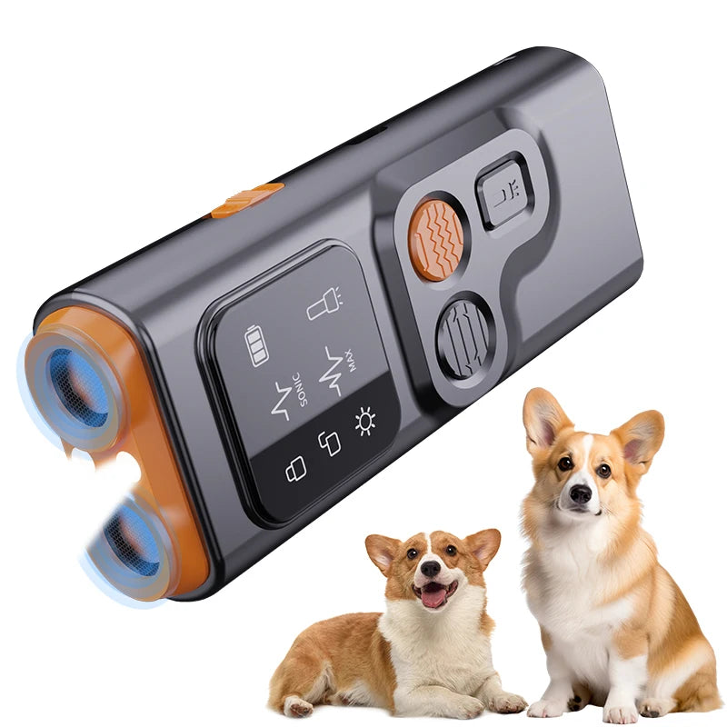 Rechargeable 800mAh Type-C USB Charging Dog Bark Deterrent Outdoor Sonic Repellent Anti Barking Control Ultrasonic Dog Traini