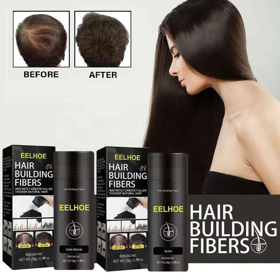 EELHOE 100% Natural Vegan Keratin  Hair Powder Premium Instantly Fuller Thicker Volume Building Fibers