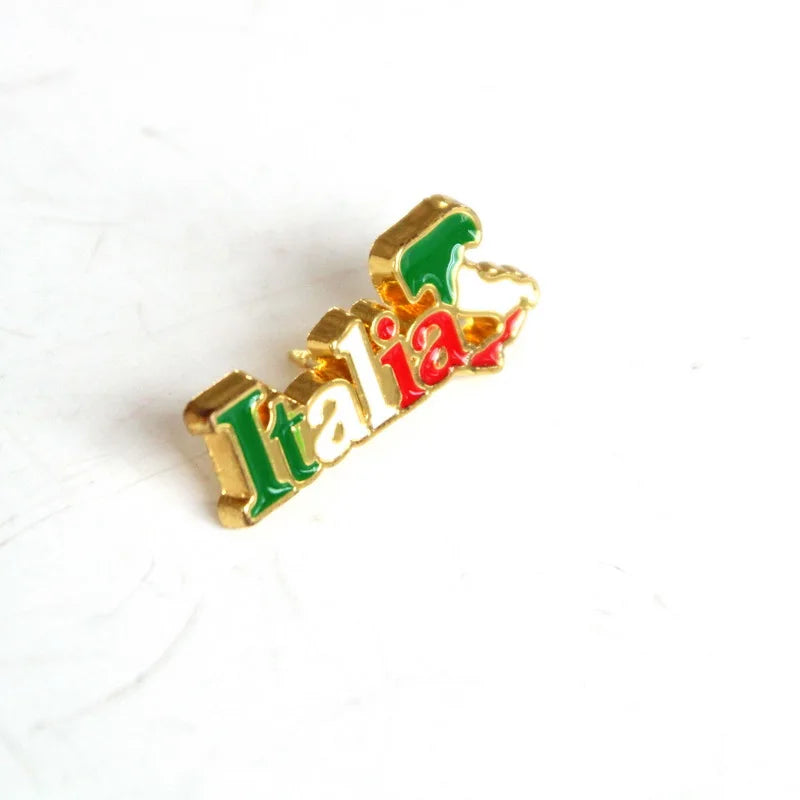 2026 Custom Logo Made Italy Map Souvenir Large Doctor Tooth Brooch