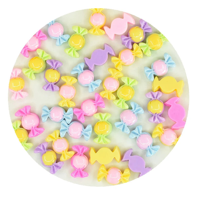 Miniature Candy Resin Flatback Cabochon for Diy Nail Art Accessories Cream Glue Phone case Decoration Slime Filler