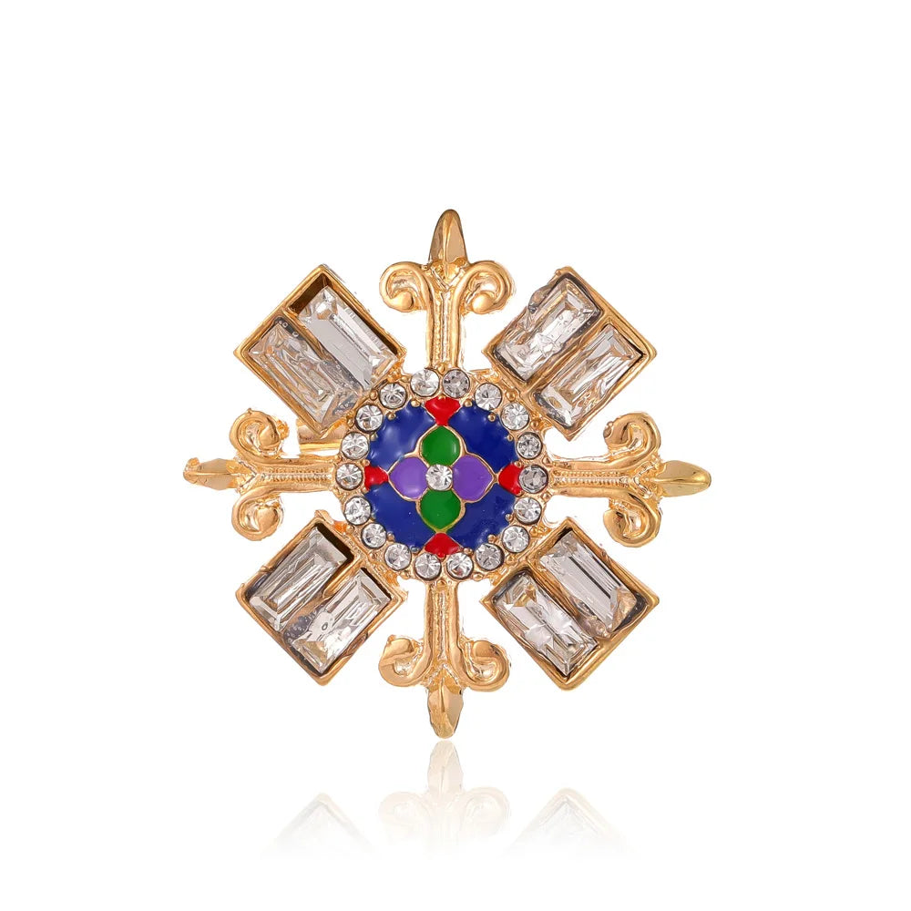 DRAL1127 Retro Court Style Baroque Brooch Cross Popular in Europe and America Exquisite Women's Neckline Clothing Accessories