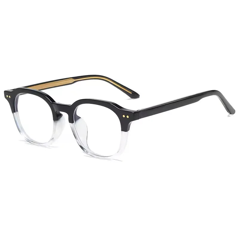 2024 Unisex Anti Blue Light Blocking Thick Glasses Transparent Square Vintage Ultra Light Tr90 Optical Spectacle Frames